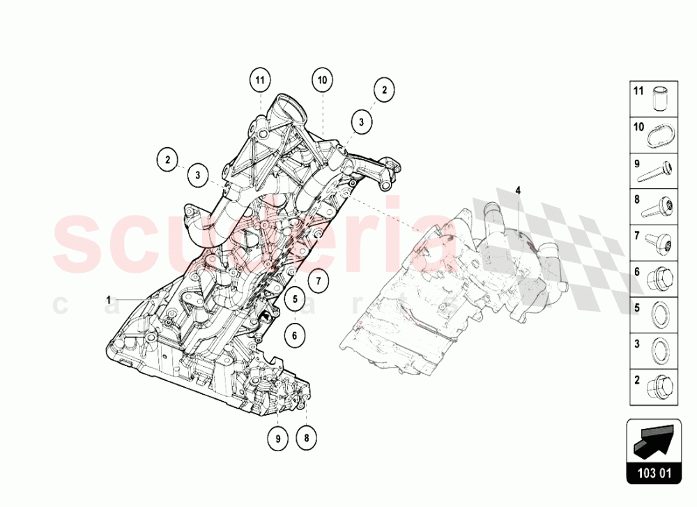 OIL SUMP of Lamborghini Lamborghini Huracan LP610 Coupe