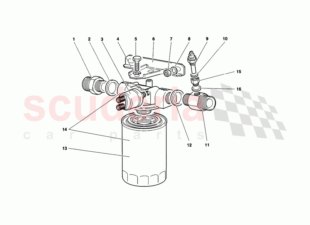 Engine Oil Filter of Lamborghini Lamborghini Diablo GT (1999-2000)