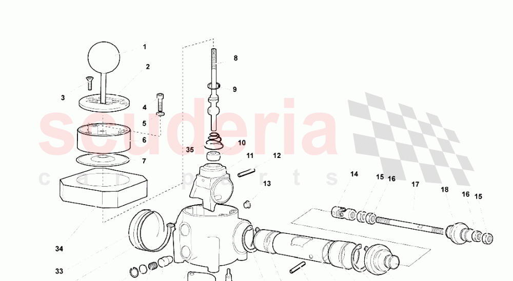 MANUAL SHIFT LEVER SUPPORT of Lamborghini Lamborghini Murcielago