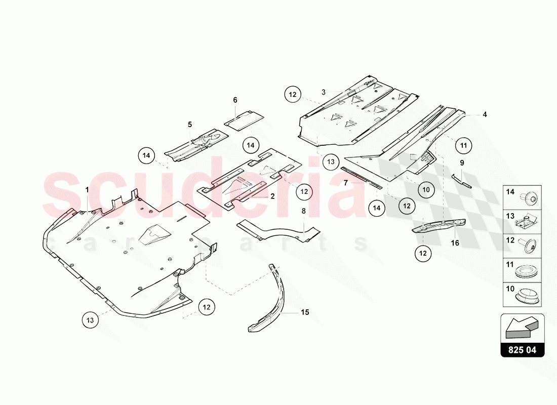 TRIM PANEL FOR FRAME LOWER SECTION of Lamborghini Lamborghini Aventador LP770 SVJ Coupe