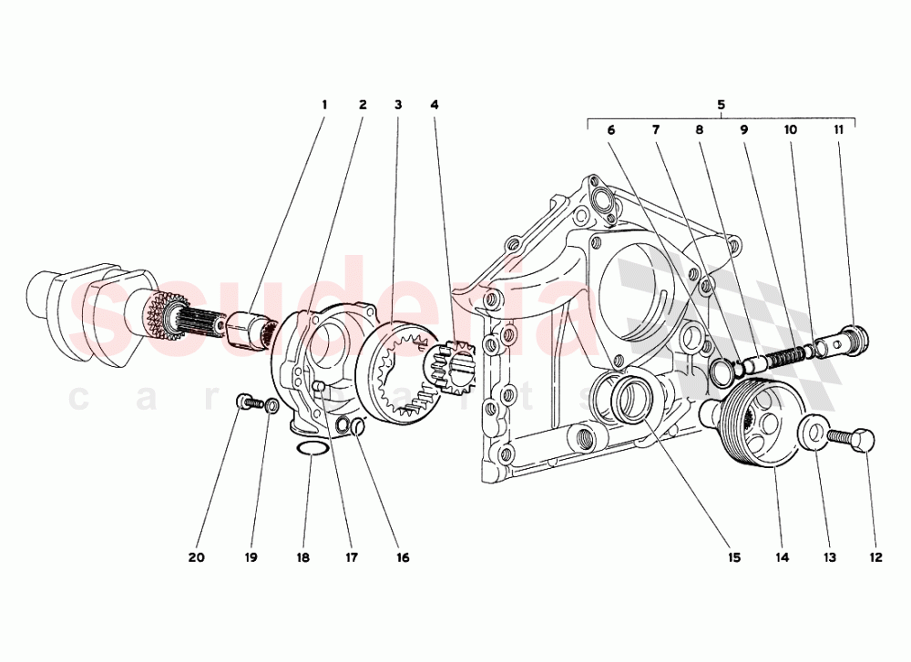 Engine Oil Pump of Lamborghini Lamborghini Diablo VT 6.0 (2000-2001)