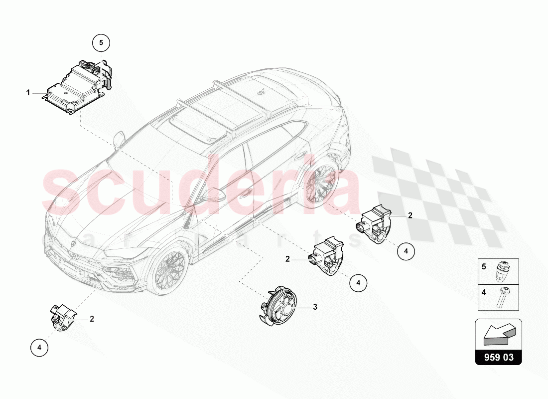 CONTROL UNIT FOR AIRBAG of Lamborghini Lamborghini Urus