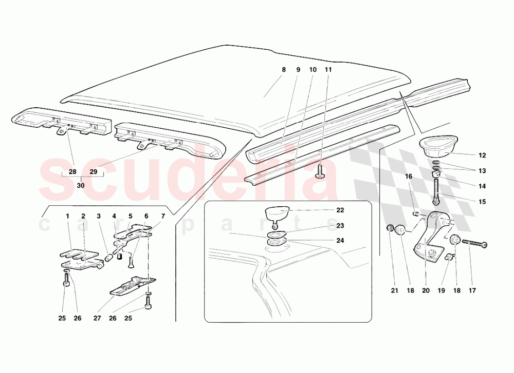 Roof of Lamborghini Lamborghini Diablo VT Roadster (1998-2000)