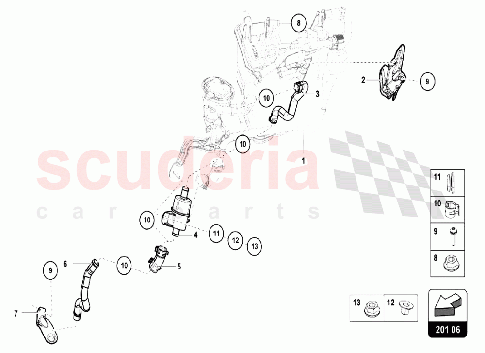 VAPOR FILTER ELEMENTS of Lamborghini Lamborghini Huracan LP610 Spyder