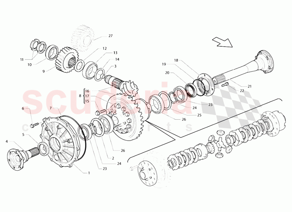 REAR DIFFERENTIAL of Lamborghini Lamborghini Gallardo LP550 Spyder