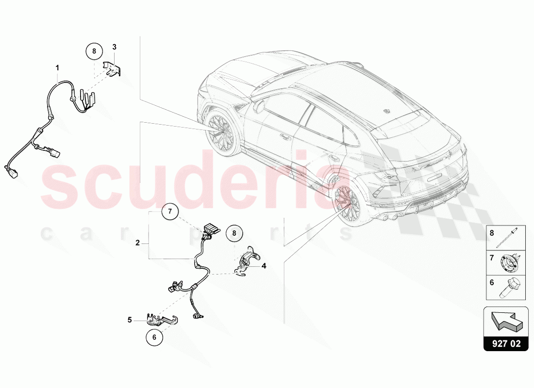 WIRING HARNESS FOR ANTI-LOCK BRAKE SYSTEM -ABS- of Lamborghini Lamborghini Urus