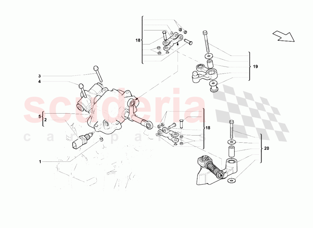 MECHANICAL ACTUATOR of Lamborghini Lamborghini Gallardo LP550 Spyder