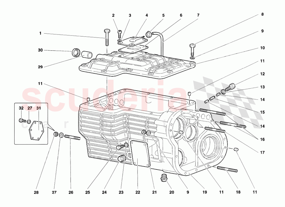 Gearbox of Lamborghini Lamborghini Diablo VT Roadster (1998-2000)