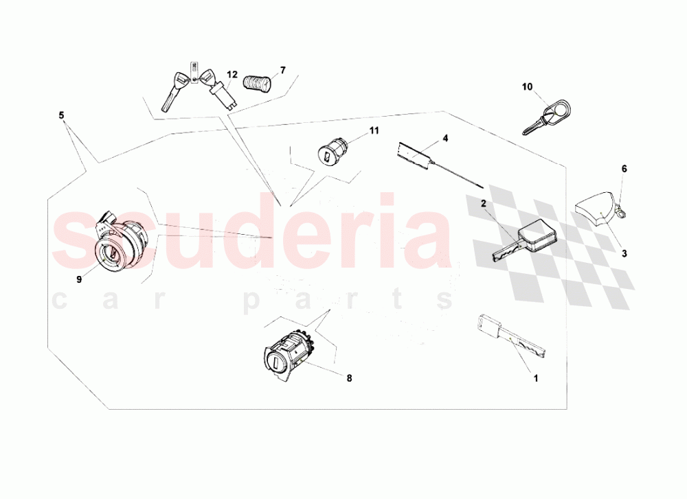 Keys Kit of Lamborghini Lamborghini Gallardo LP570 4 SL