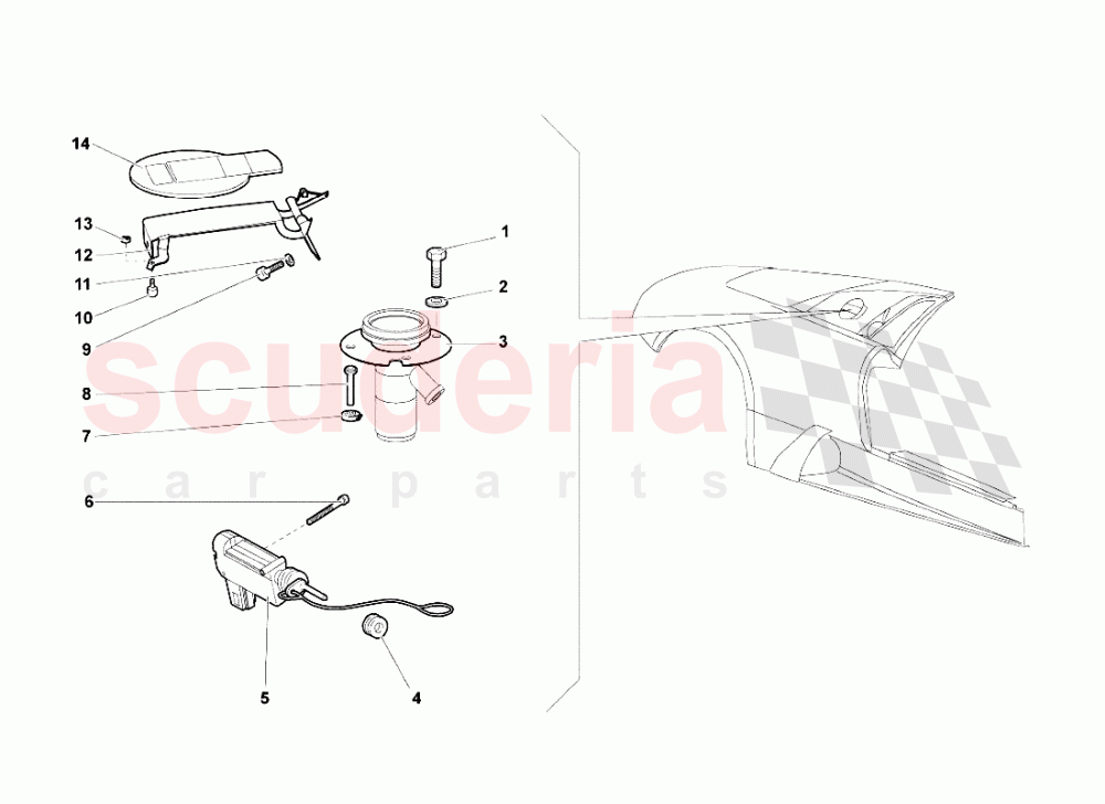 FUEL CAP of Lamborghini Lamborghini Murcielago