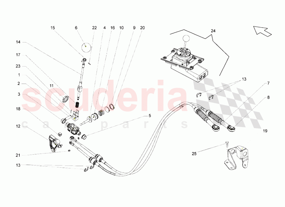 Manual Transmission Controls of Lamborghini Lamborghini Gallardo LP570 4 SL