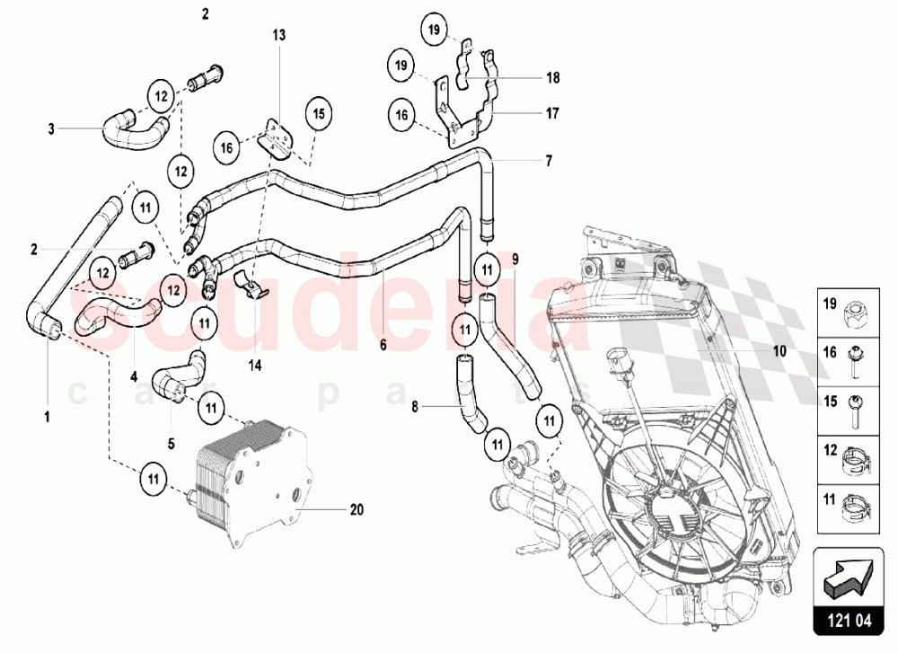 Water Cooling System 2 of Lamborghini Lamborghini Aventador S