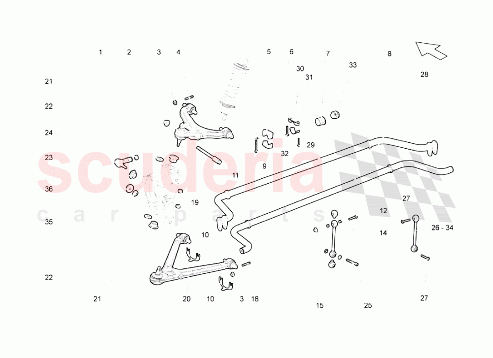 Front Arms of Lamborghini Lamborghini Gallardo (2006-2007)