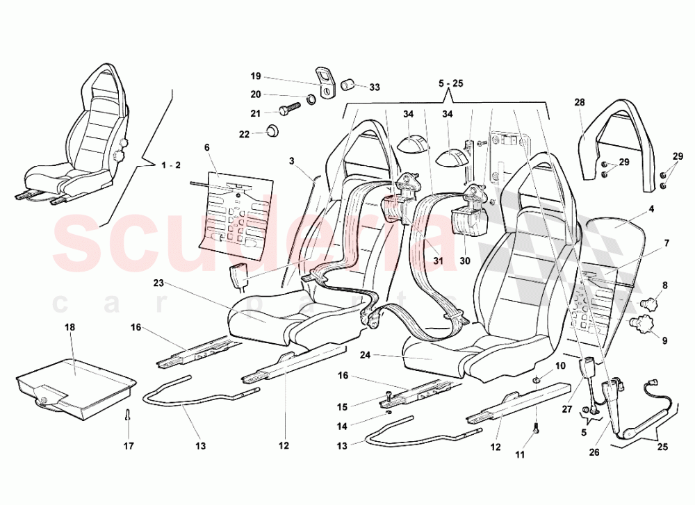 Seats And Safety Belts of Lamborghini Lamborghini Murcielago LP640