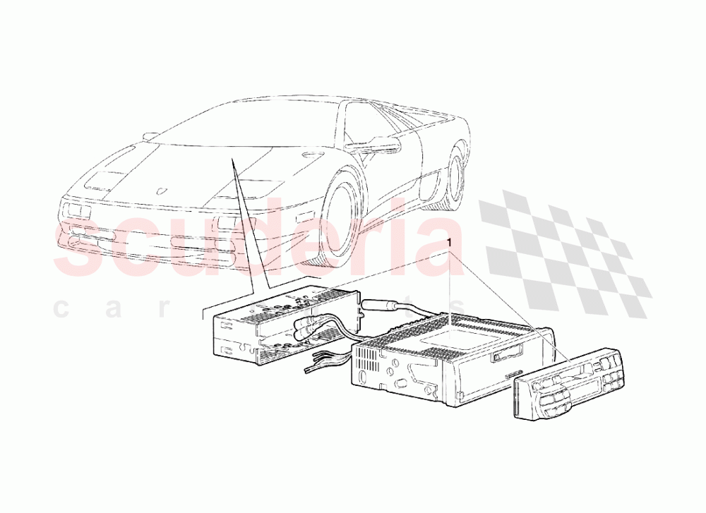 Radio Set (Valid for Canada - March 1997) of Lamborghini Lamborghini Diablo SV (1995-1997)