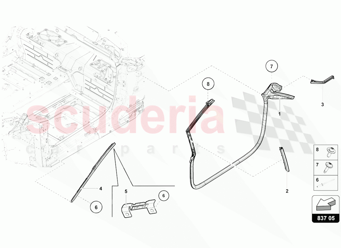 GASKETS of Lamborghini Lamborghini Huracan Evo Spyder