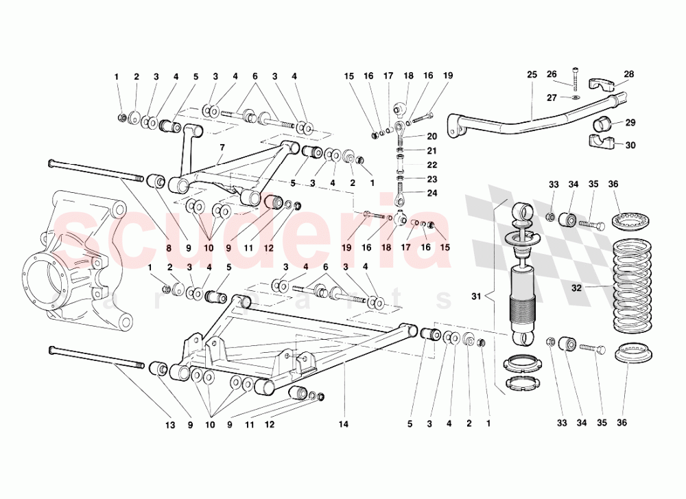 Rear Suspension of Lamborghini Lamborghini Diablo (1990-1998)