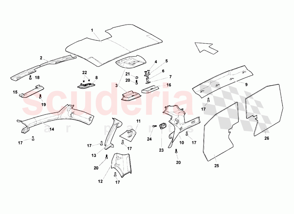 Passenger Compartment Trims 2 of Lamborghini Lamborghini Murcielago LP670