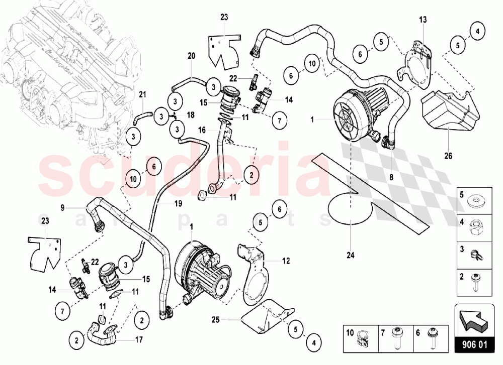 Secondary Air Pump of Lamborghini Lamborghini Aventador S