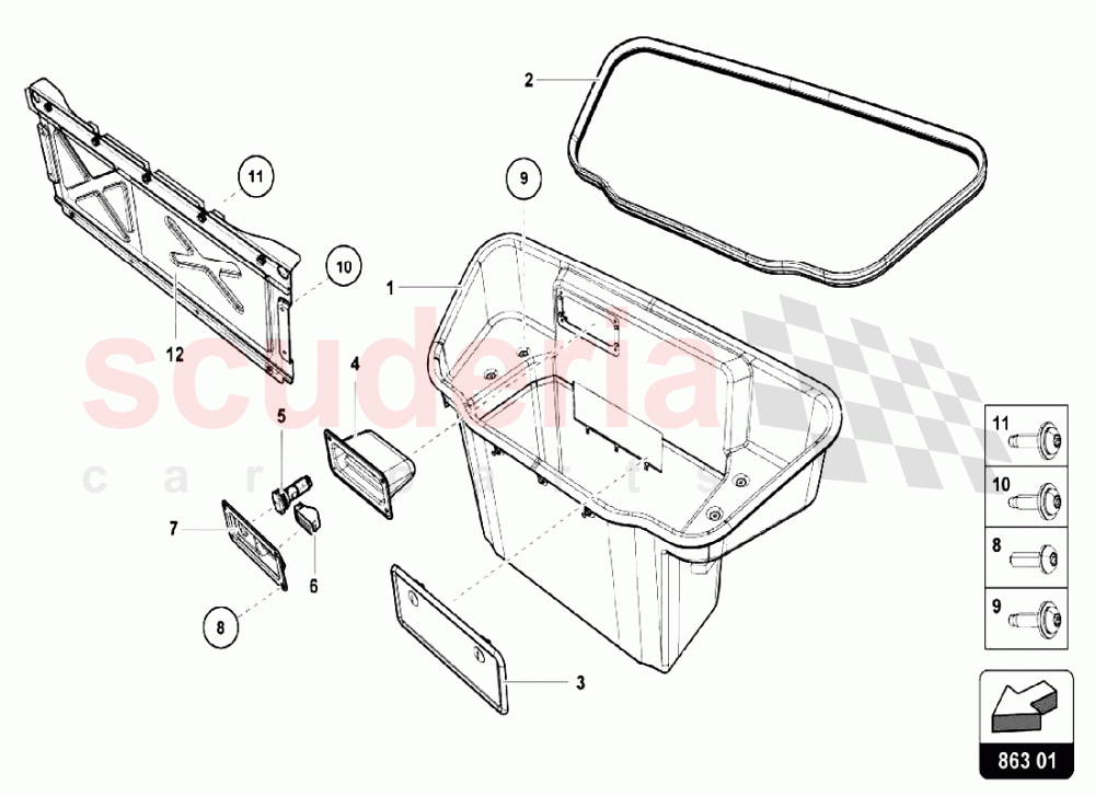 Inner Door Trims - Luggage Boot Trims of Lamborghini Lamborghini Huracan LP580 Coupe