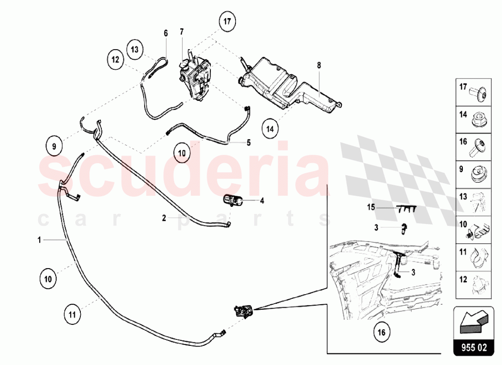 Headlight Washer system of Lamborghini Lamborghini Huracan LP580 Coupe