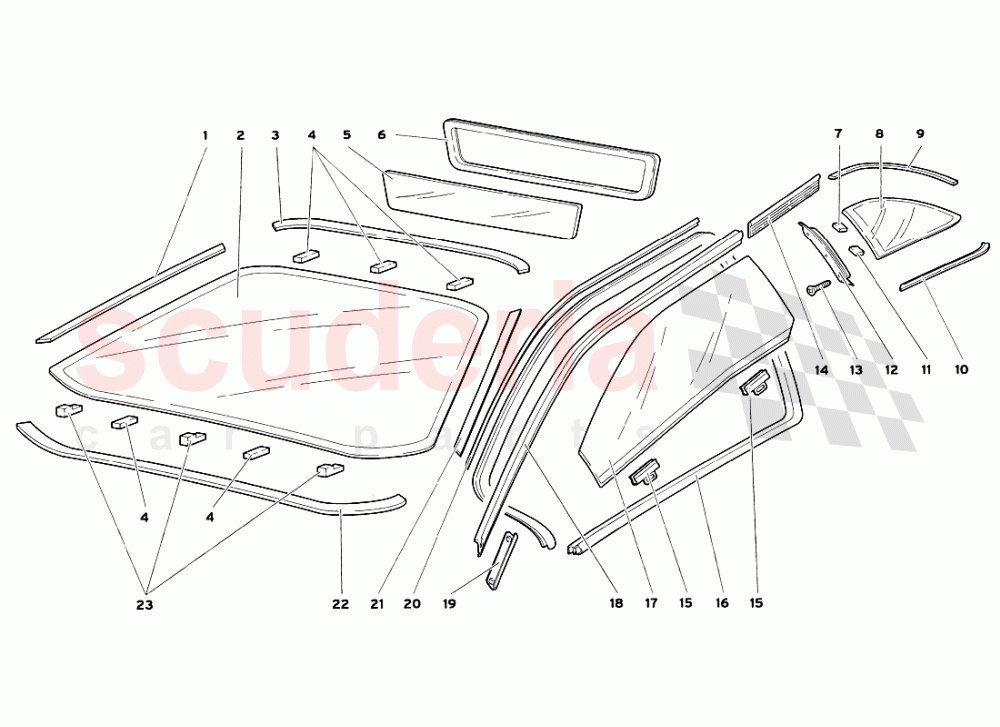 Windows of Lamborghini Lamborghini Diablo SV (1999)