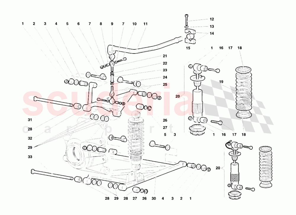 Rear Suspension of Lamborghini Lamborghini Diablo SV (1998)