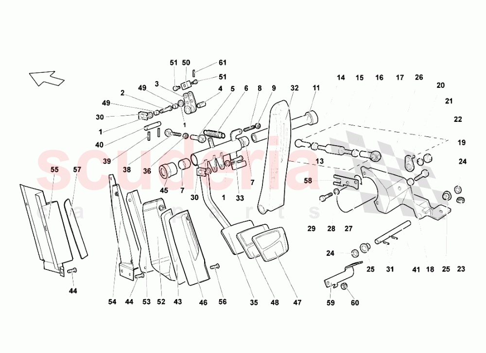 E-gear Control Pedal of Lamborghini Lamborghini Murcielago LP640