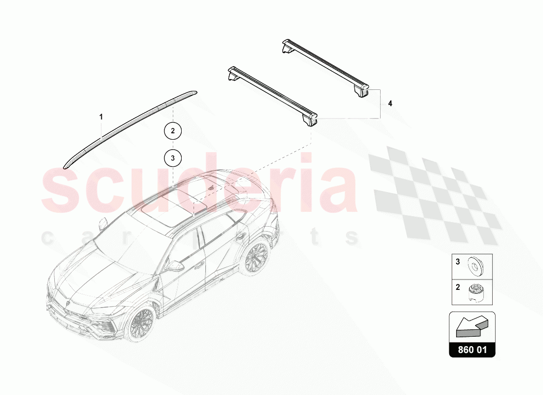 ROOF RAIL of Lamborghini Lamborghini Urus