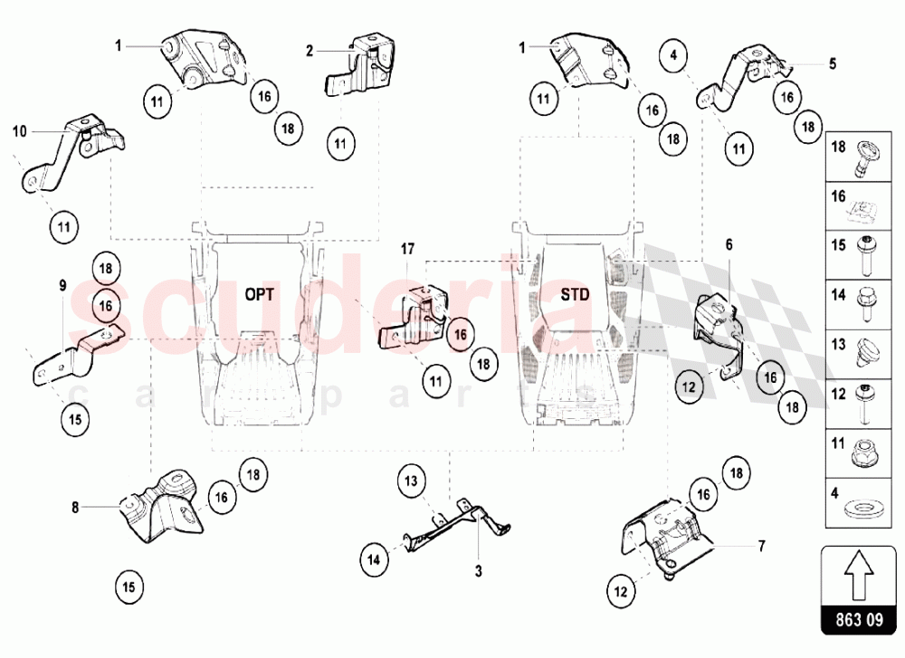 Inner Door Trims - Securing Parts For Engine of Lamborghini Lamborghini Huracan LP640 Performante Coupe