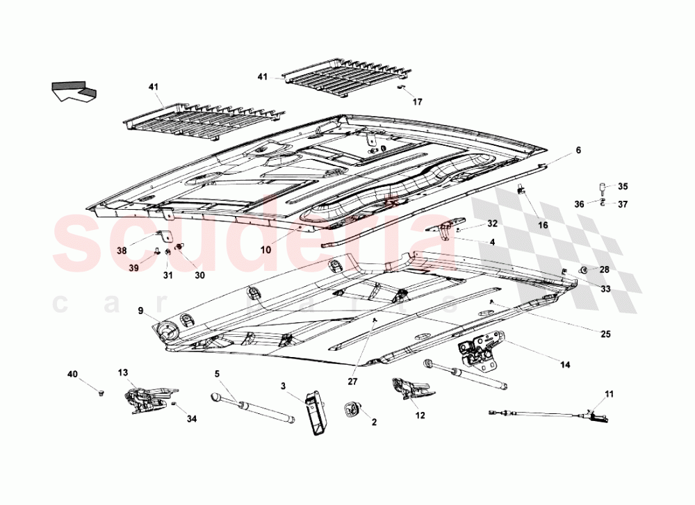 Rear Hood 1 of Lamborghini Lamborghini Gallardo (2006-2007)