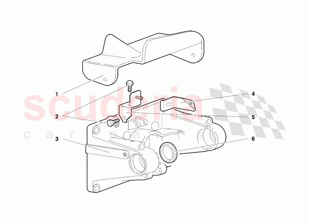 Pedal Mounting (Valid for R.H.D. - March 1997) of Lamborghini Lamborghini Diablo SV (1995-1997)