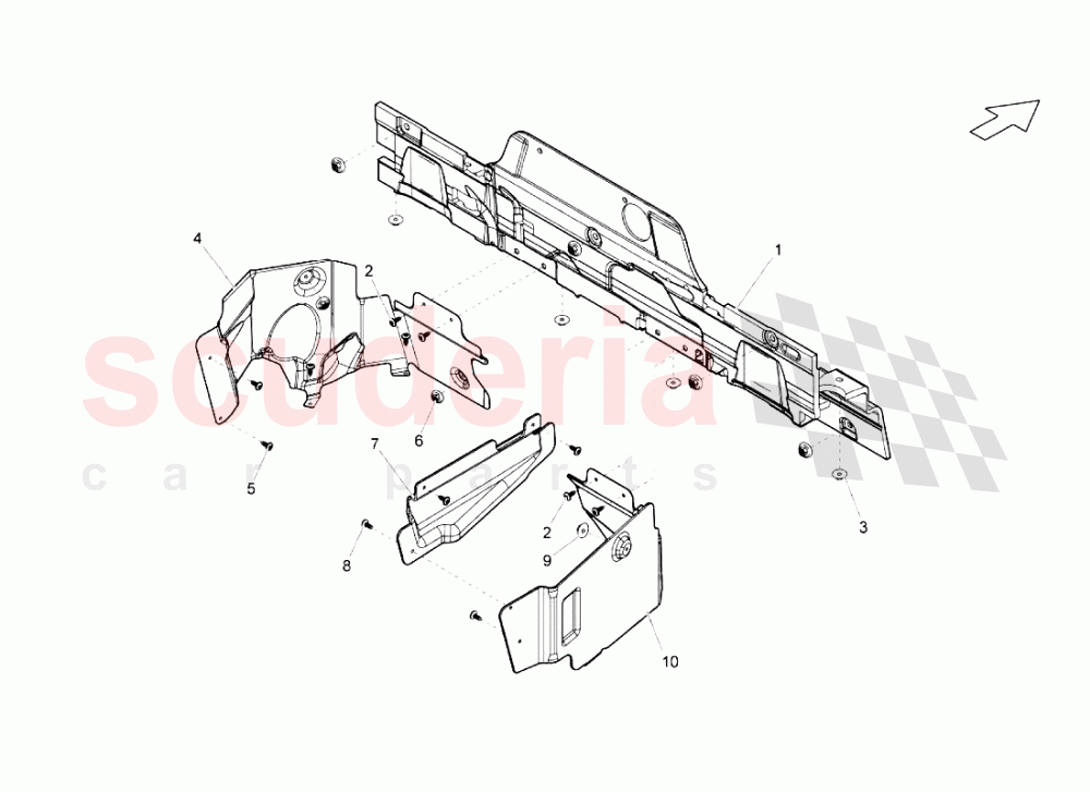 Heat Shield of Lamborghini Lamborghini Gallardo LP560 Spyder