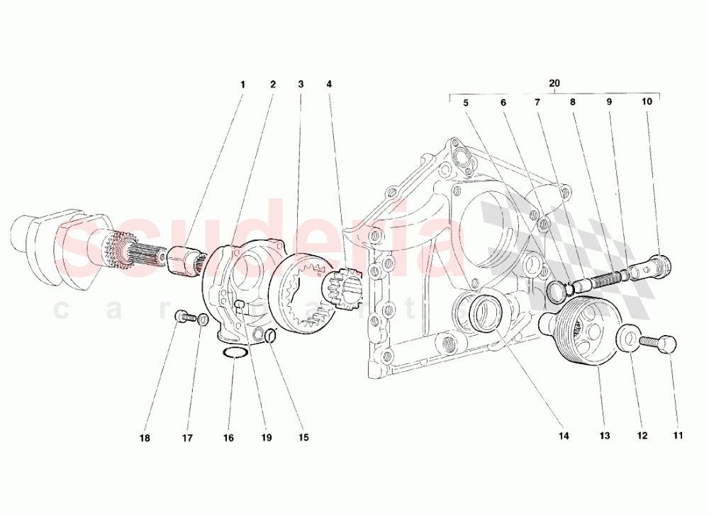 Engine Oil Pump of Lamborghini Lamborghini Diablo VT Roadster (1998-2000)