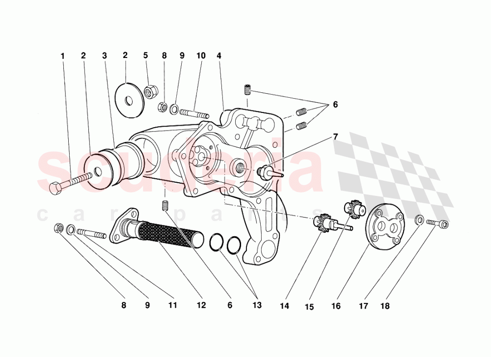 Gearbox Oil Pump of Lamborghini Lamborghini Diablo (1990-1998)