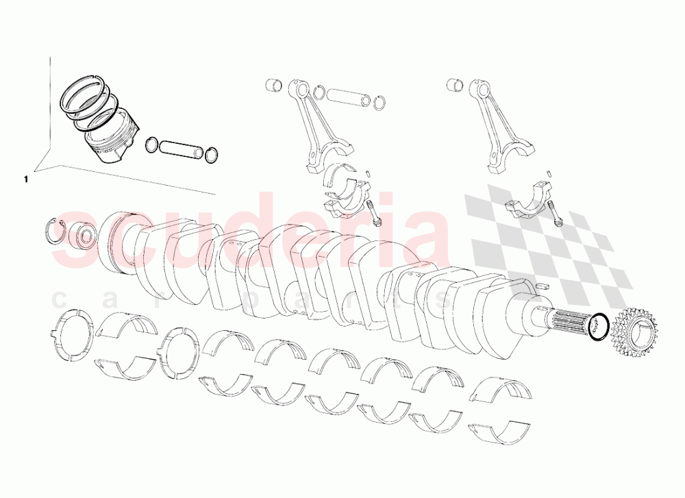 Crankgears (Valid for Canada - March 1997) of Lamborghini Lamborghini Diablo SV (1995-1997)