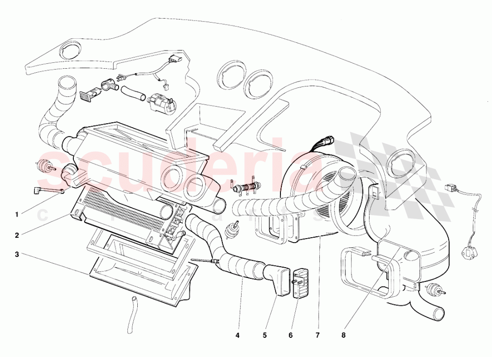 Climate Control (Valid for Australia Version - October 1991) 2 of Lamborghini Lamborghini Diablo (1990-1998)