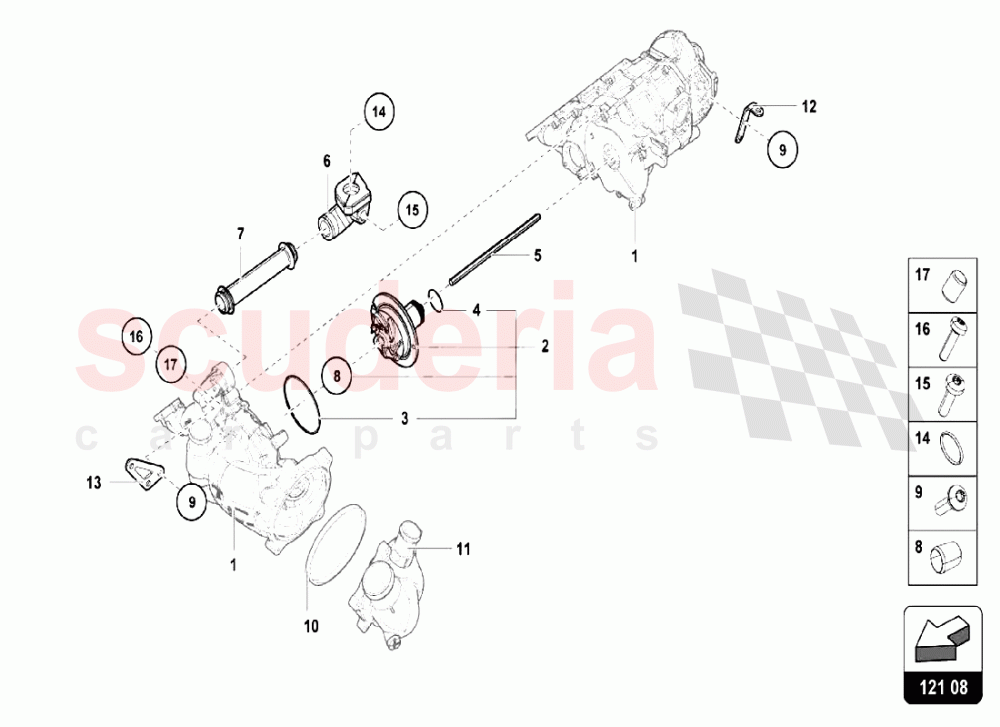 Water Oil Pump 2 of Lamborghini Lamborghini Huracan LP580 Coupe