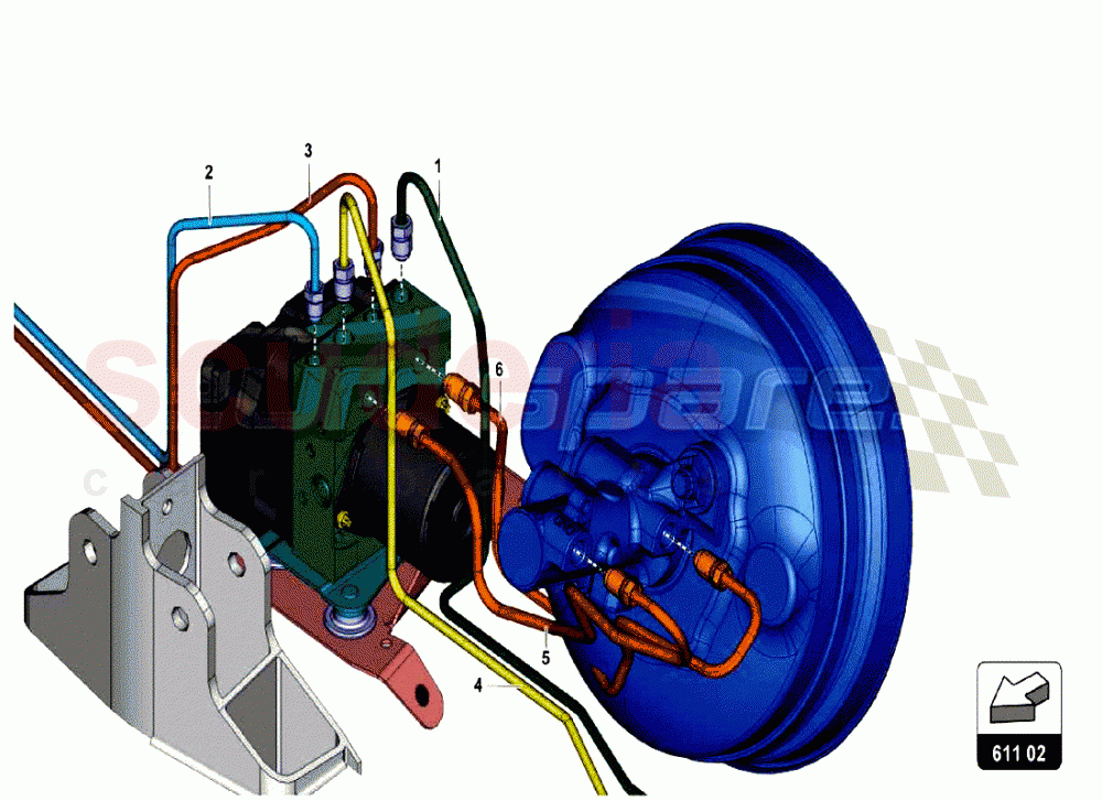 BRAKE SYSTEM 1 of Lamborghini Lamborghini Aventador LP750 SV Coupe