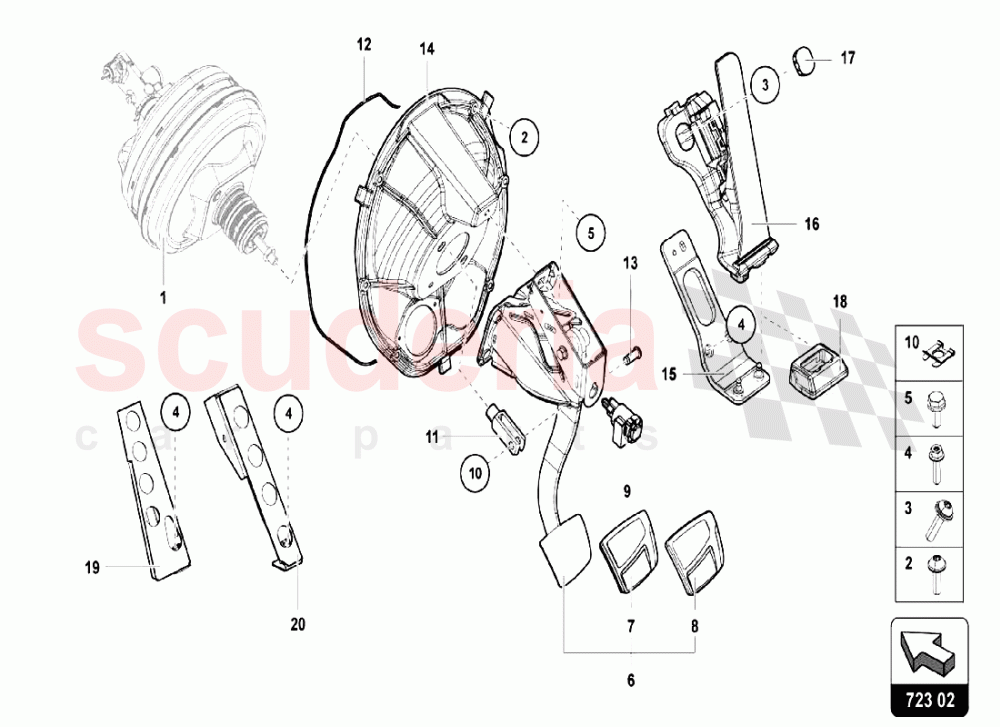 PEDALBOX ASSEMBLY - SV of Lamborghini Lamborghini Aventador LP750 SV Coupe