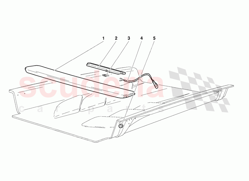 Engine Hood (Valid for USA Version - September 1991) of Lamborghini Lamborghini Diablo (1990-1998)