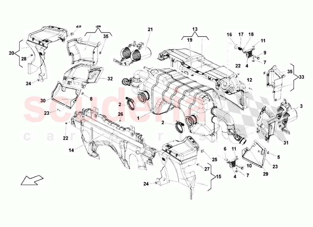 Exhaust System 3 of Lamborghini Lamborghini Gallardo LP570 4 SL