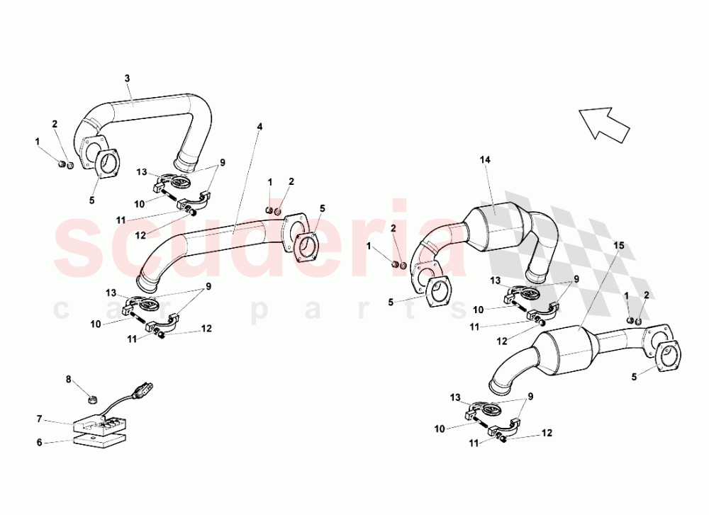 Exhaust System 2 of Lamborghini Lamborghini Murcielago LP640 Roadster