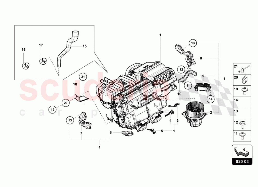 AIR CONDITIONING SYSTEM 6 of Lamborghini Lamborghini Aventador LP700 Roadster