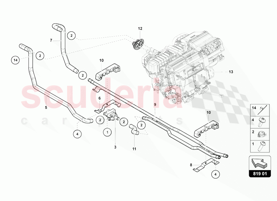 HEATING AIR CON SYSTEM of Lamborghini Lamborghini Aventador LP770 SVJ Coupe