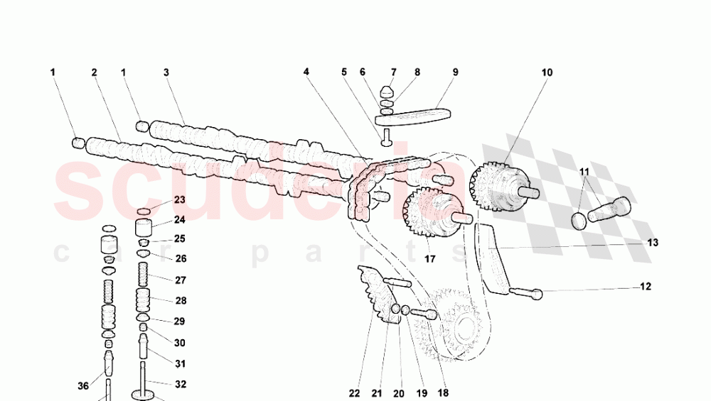 LEFT HEAD TIMING SYSTEM of Lamborghini Lamborghini Murcielago