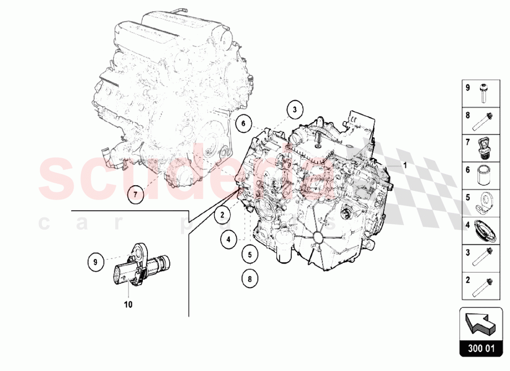 Gearbox Assembly E-Gear of Lamborghini Lamborghini Huracan LP580 Coupe