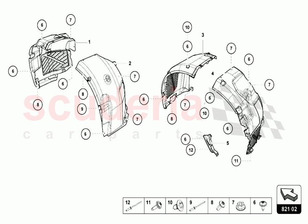 FRONT WHEEL ARCH of Lamborghini Lamborghini Huracan LP610 Coupe