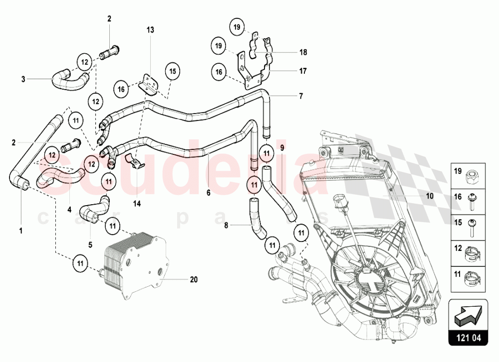 WATER COOLING SYSTEM 3 of Lamborghini Lamborghini Aventador LP720 Coupe