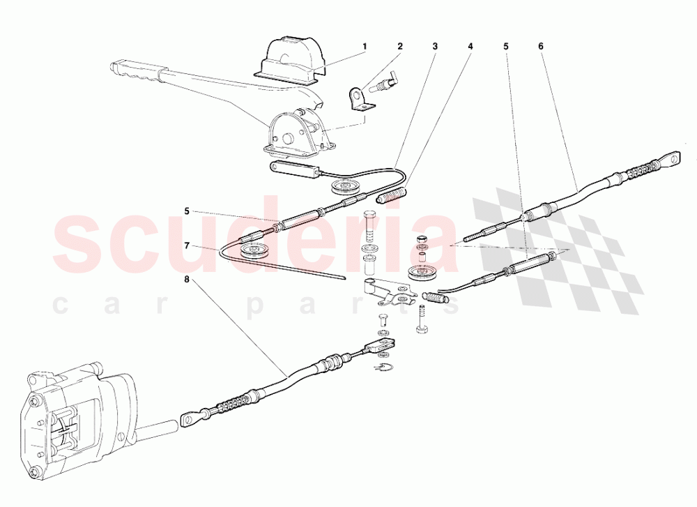 Handbrake (Valid for Australia Version - October 1991) of Lamborghini Lamborghini Diablo (1990-1998)